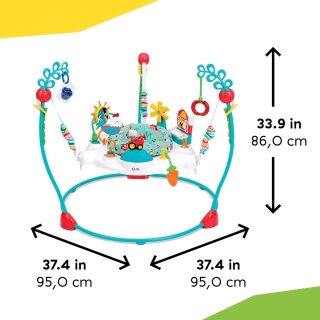 Skoczek Baby Einstein farm 2 w 1 z interaktywnymi zabawkami POWYSTAWOWY