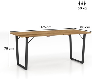 Stół ogrodowy drewniany 175x80 cm, odporny na warunki atmosferyczne